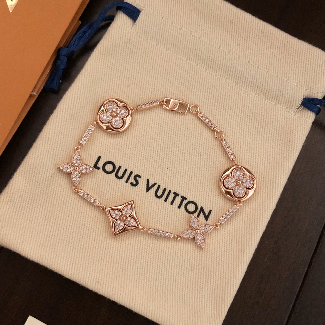 Louis Vuitton 精工版本 Lv手链多花满钻路易威登