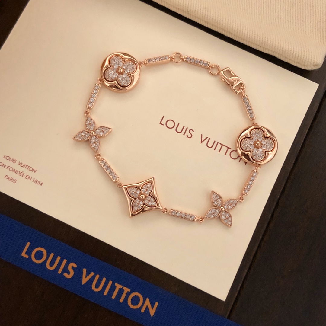 Louis Vuitton 精工版本 Lv手链多花满钻路易威登