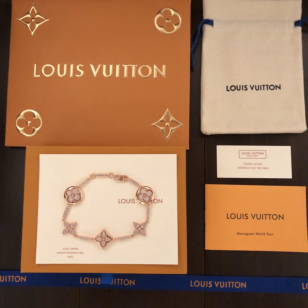 Louis Vuitton 精工版本 Lv手链多花满钻路易威登