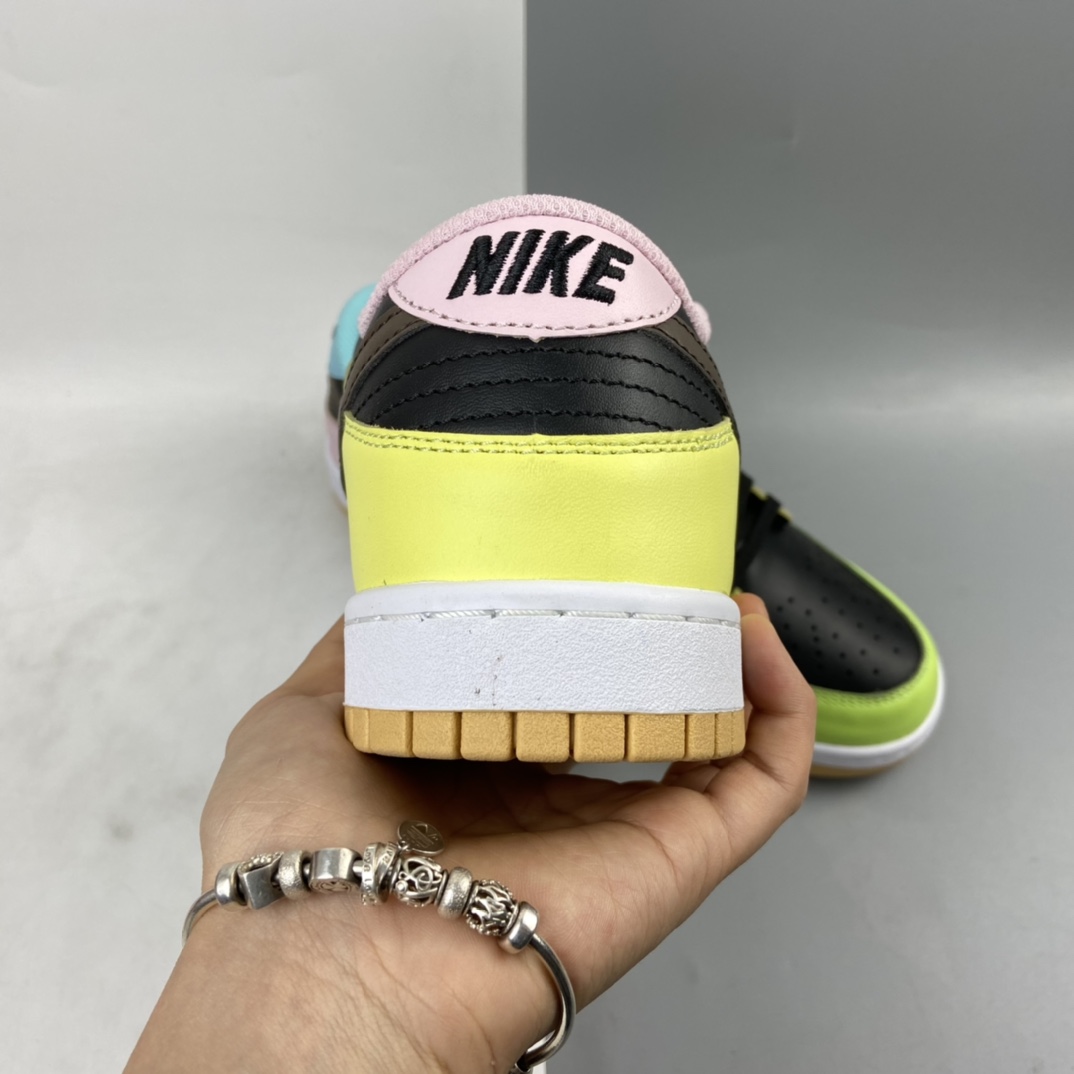 P320 Nike Dunk Low“Free 99”SB扣碎篮板 黑蓝黄 彩色拼接鸳鸯 DH0952-001