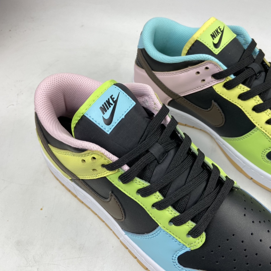 P320 Nike Dunk Low“Free 99”SB扣碎篮板 黑蓝黄 彩色拼接鸳鸯 DH0952-001