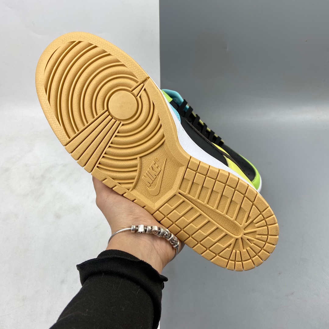 P320 Nike Dunk Low“Free 99”SB扣碎篮板 黑蓝黄 彩色拼接鸳鸯 DH0952-001