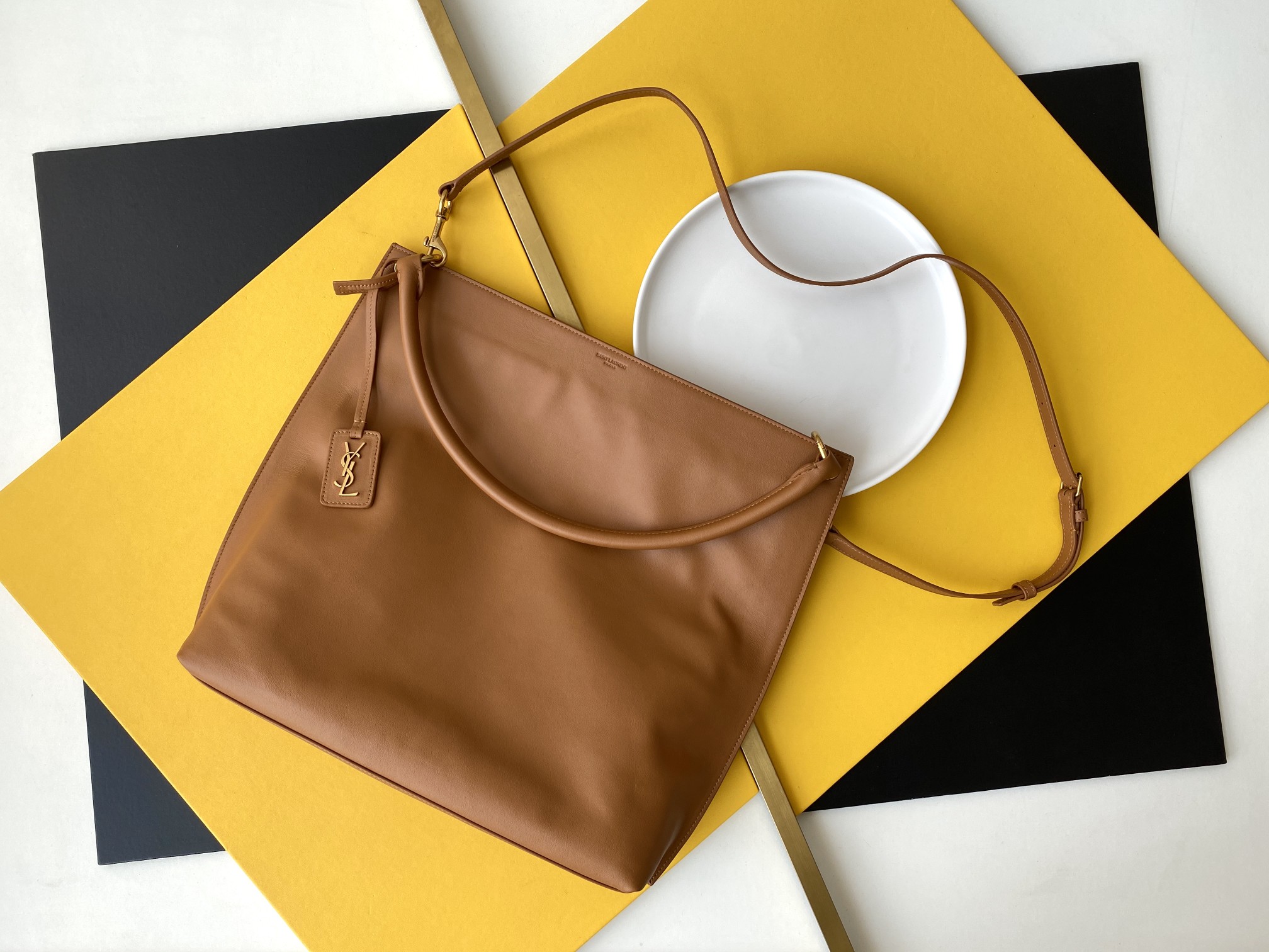 Saddle Leather HOBO Bag Shoulder Bag