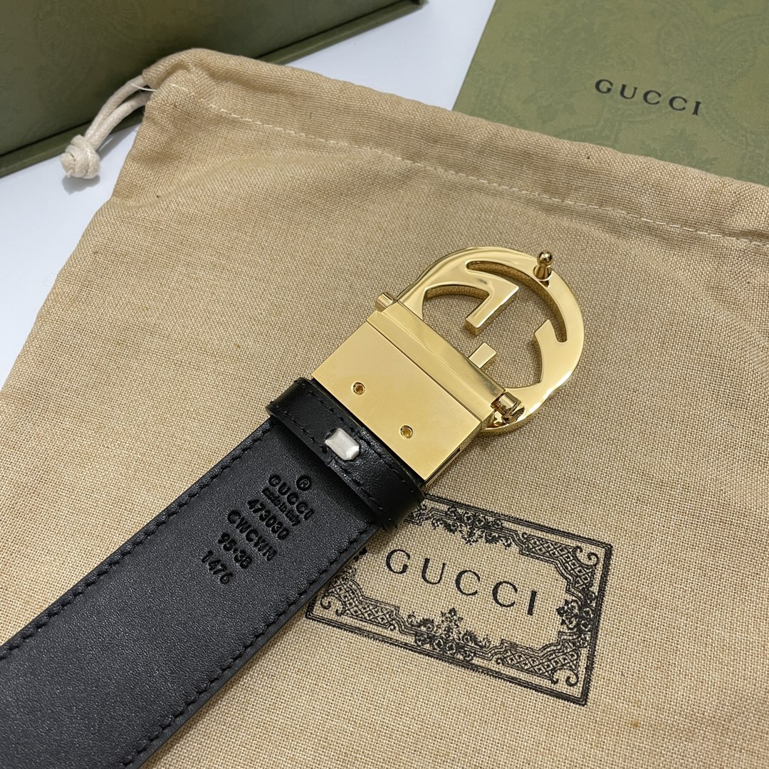 🌺🌺Gucci转动款对版pvc放水料G花，内衬小牛皮黑底，宽3.7cm 旋转双G扣 双面可用/可裁剪🌈🌈