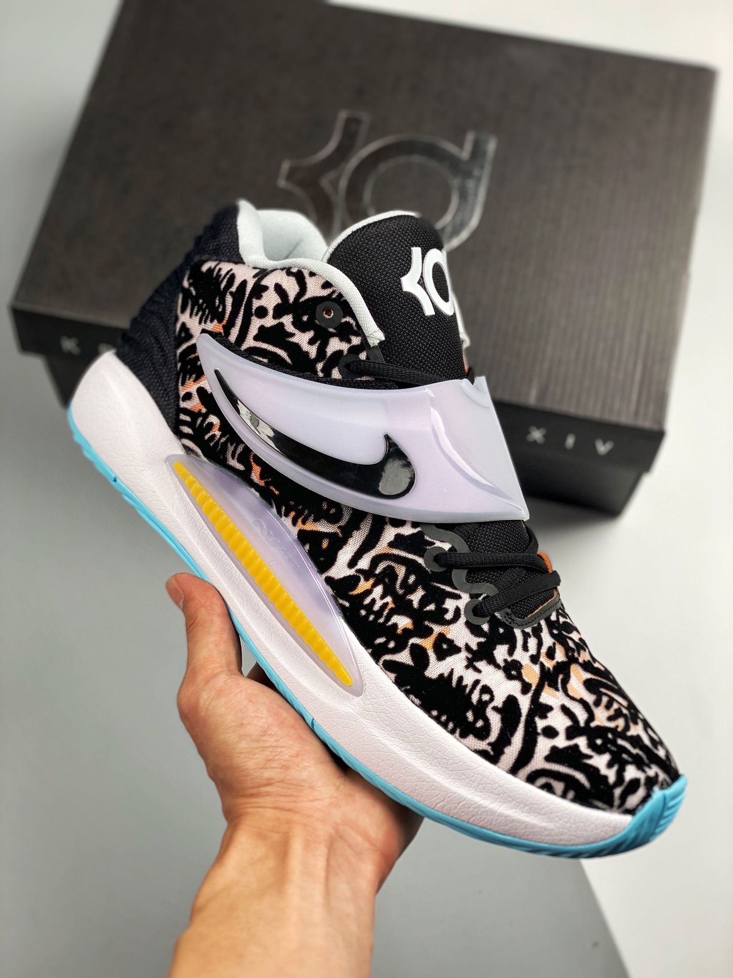 Nike Zoom KD 14 blanco y negro versión nacional producción original de fábrica zapatillas de baloncesto con a…