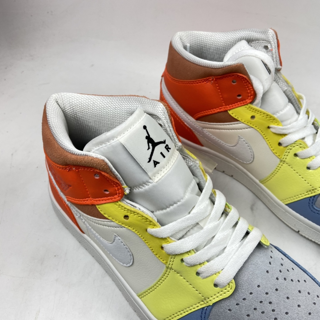 P240 Air Jordan 1 Mid AJ1 乔1 中帮百搭休闲运动板鞋 DJ6908-100