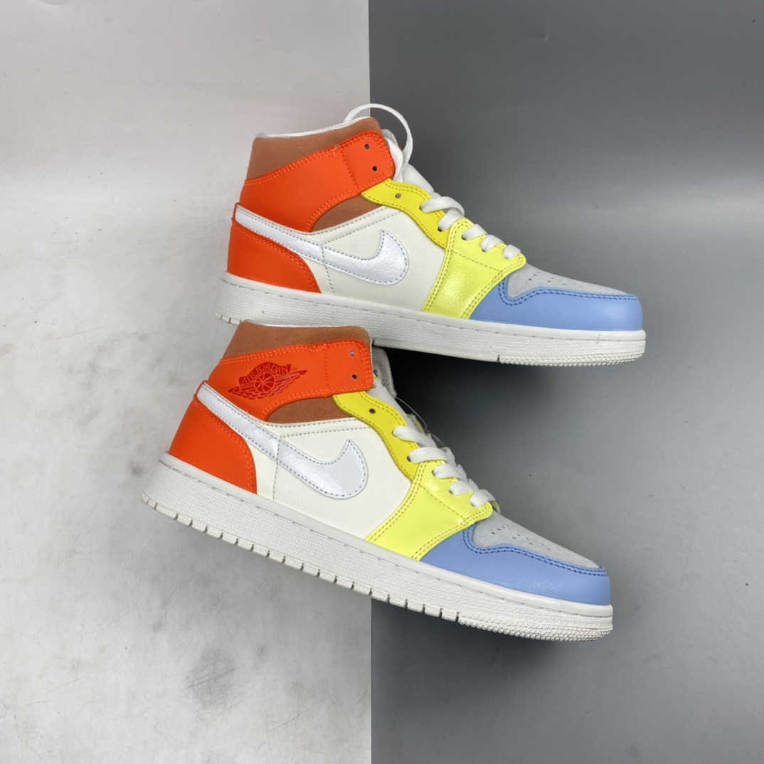 P240 Air Jordan 1 Mid AJ1 乔1 中帮百搭休闲运动板鞋 DJ6908-100