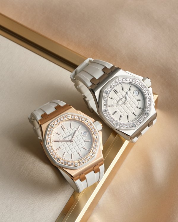 Audemars Piguet Luxury Watch White Set With Diamonds Women Silica Gel Fashion Quartz Movement