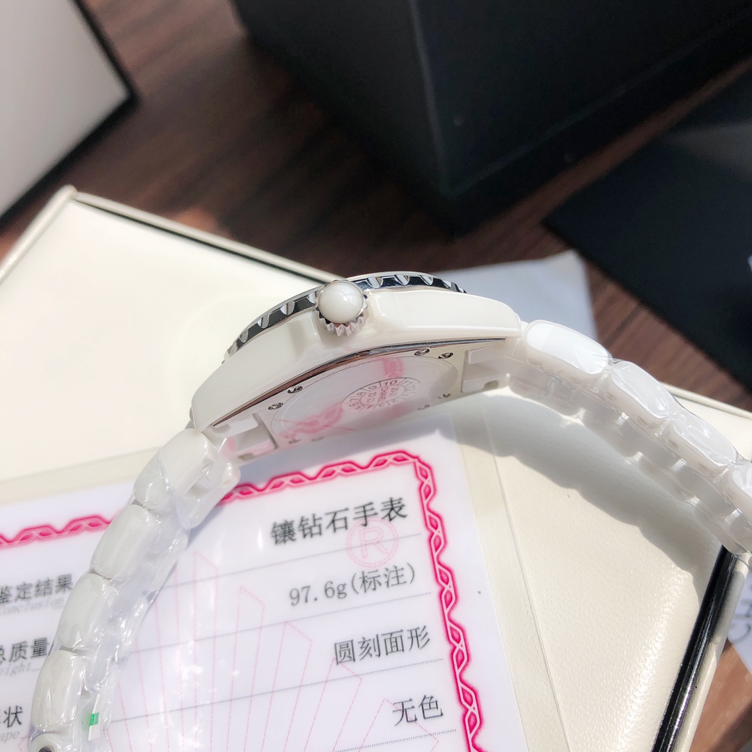 샤넬 세라믹 자개 다이얼 다이아몬드 여성 시계44713 상세 이미지 7