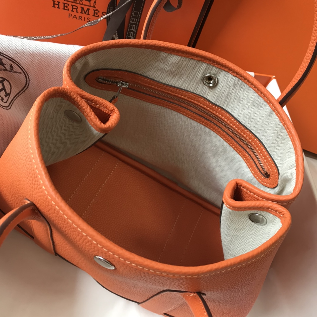 Hermès Garden Party 30 Orange Leather Tote Bag - Everyday Essential 9 i1620372236 2147 8