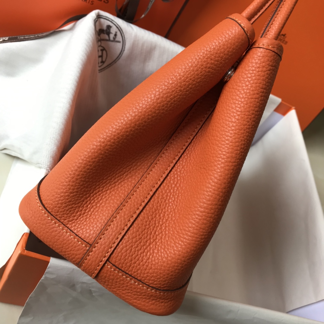 Hermès Garden Party 30 Orange Leather Tote Bag - Everyday Essential 3 i1620372236 3401 2