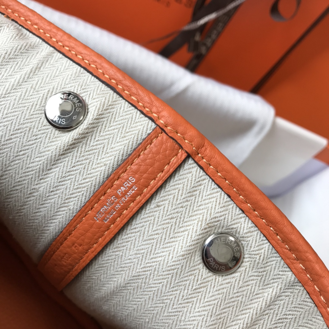 Hermès Garden Party 30 Orange Leather Tote Bag - Everyday Essential 8 i1620372236 4171 7