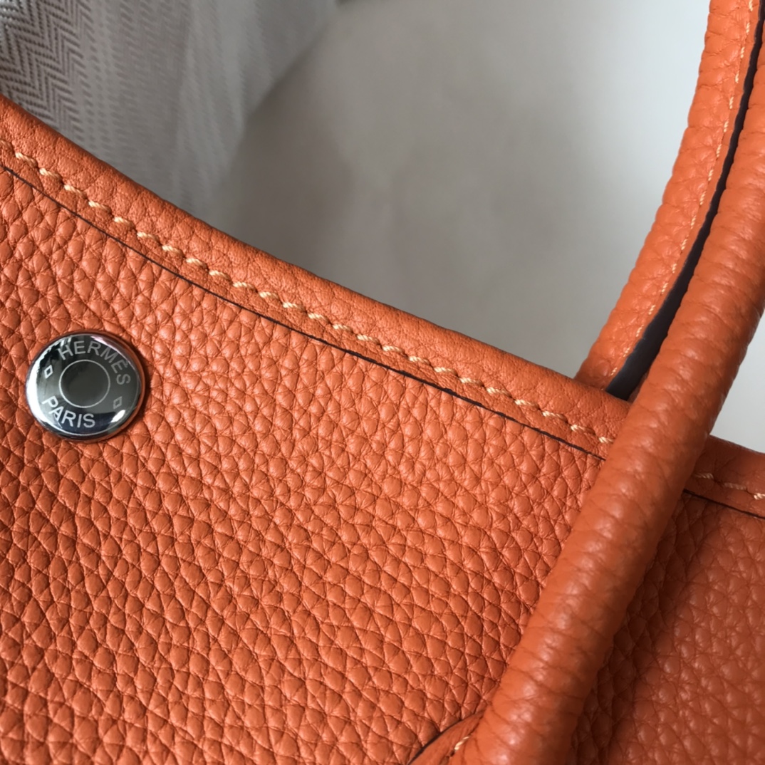 Hermès Garden Party 30 Orange Leather Tote Bag - Everyday Essential 6 i1620372236 8793 5