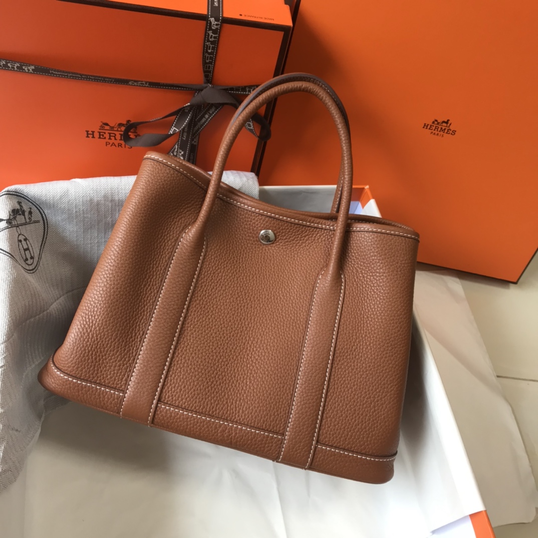 Hermès Garden Party 30 Gold Brown Leather Tote Bag - Everyday Essential 1 i1620377338 1736 0