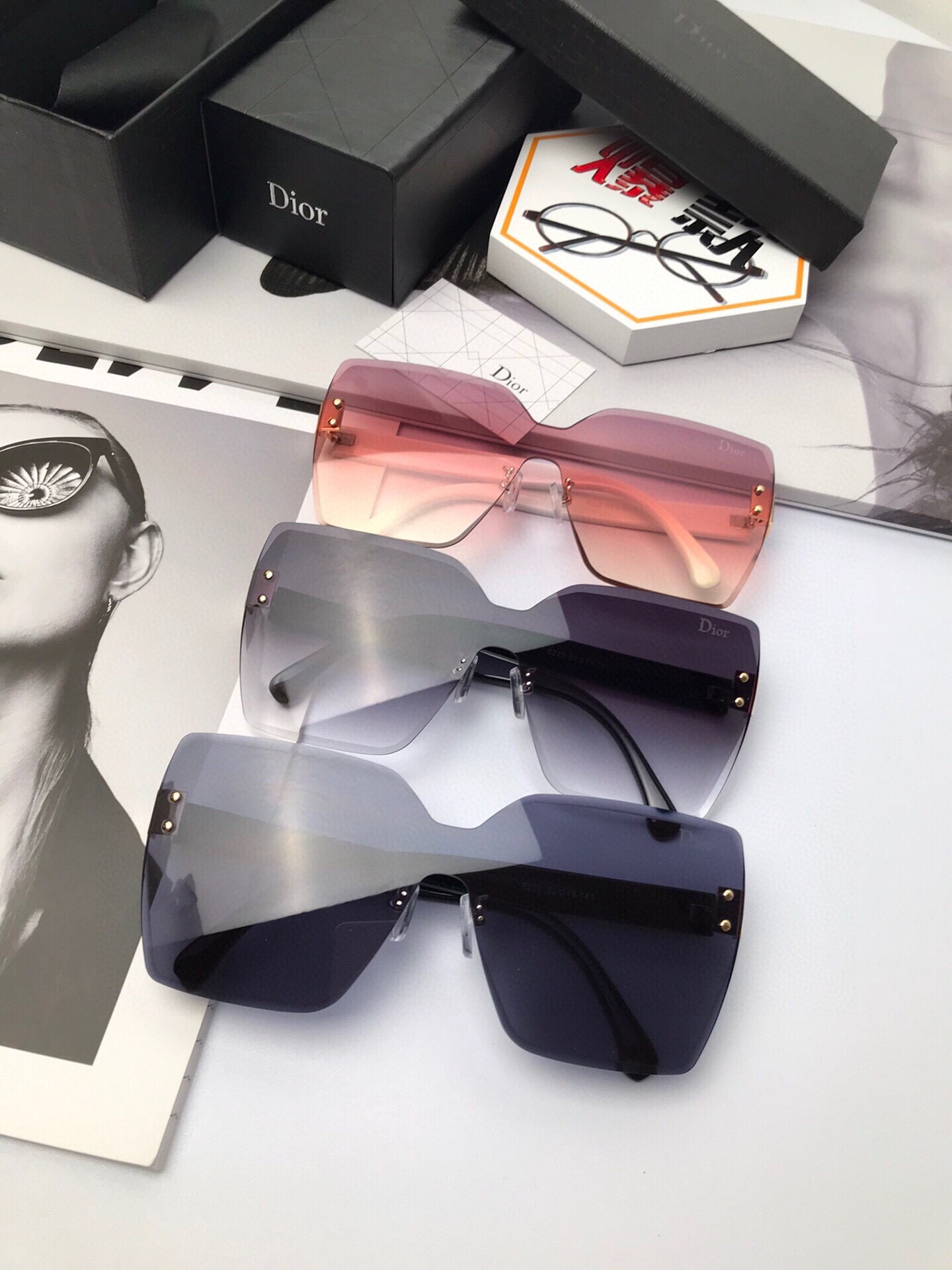 新款:品牌Dior迪奥女士偏光太阳镜
