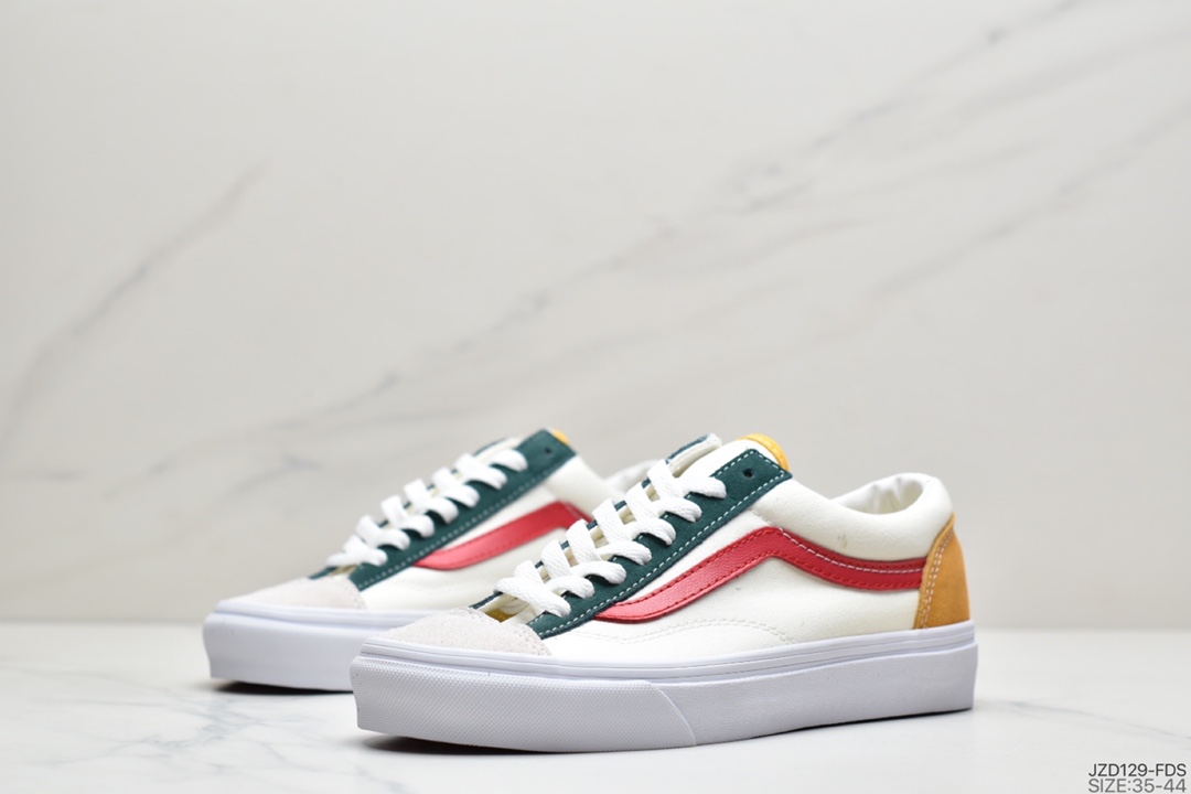 140 万斯Vans Style 36 小头拼接低帮情侣休闲板鞋帆布鞋