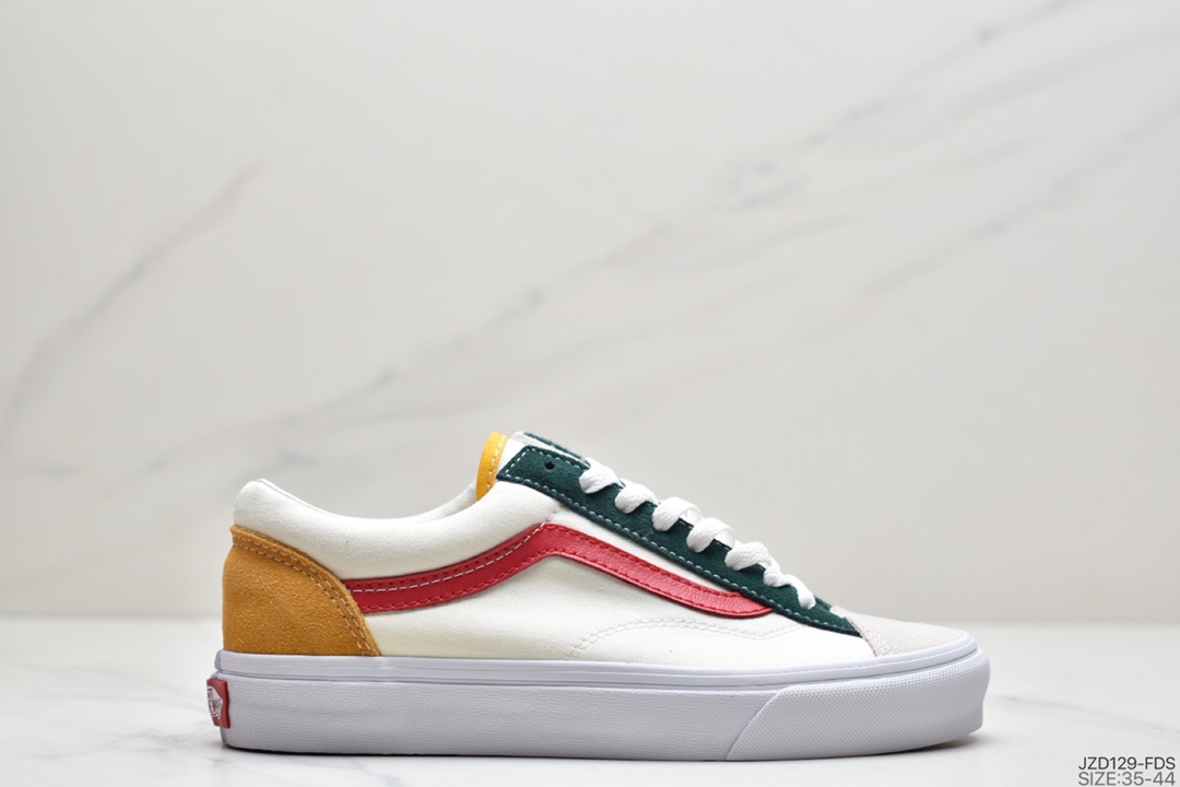 140 万斯Vans Style 36 小头拼接低帮情侣休闲板鞋帆布鞋