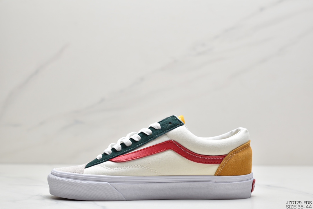 140 万斯Vans Style 36 小头拼接低帮情侣休闲板鞋帆布鞋
