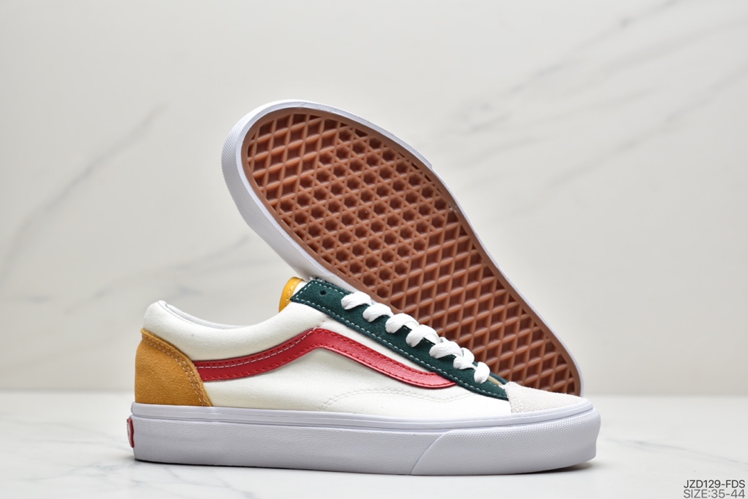 140 万斯Vans Style 36 小头拼接低帮情侣休闲板鞋帆布鞋
