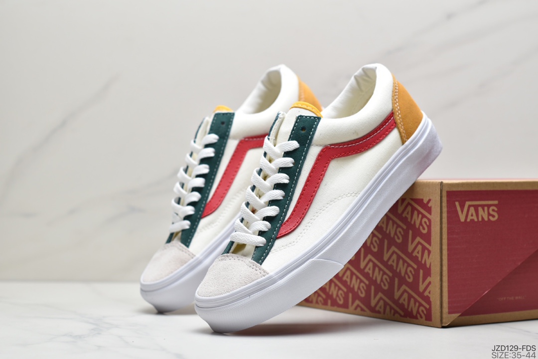 140 万斯Vans Style 36 小头拼接低帮情侣休闲板鞋帆布鞋