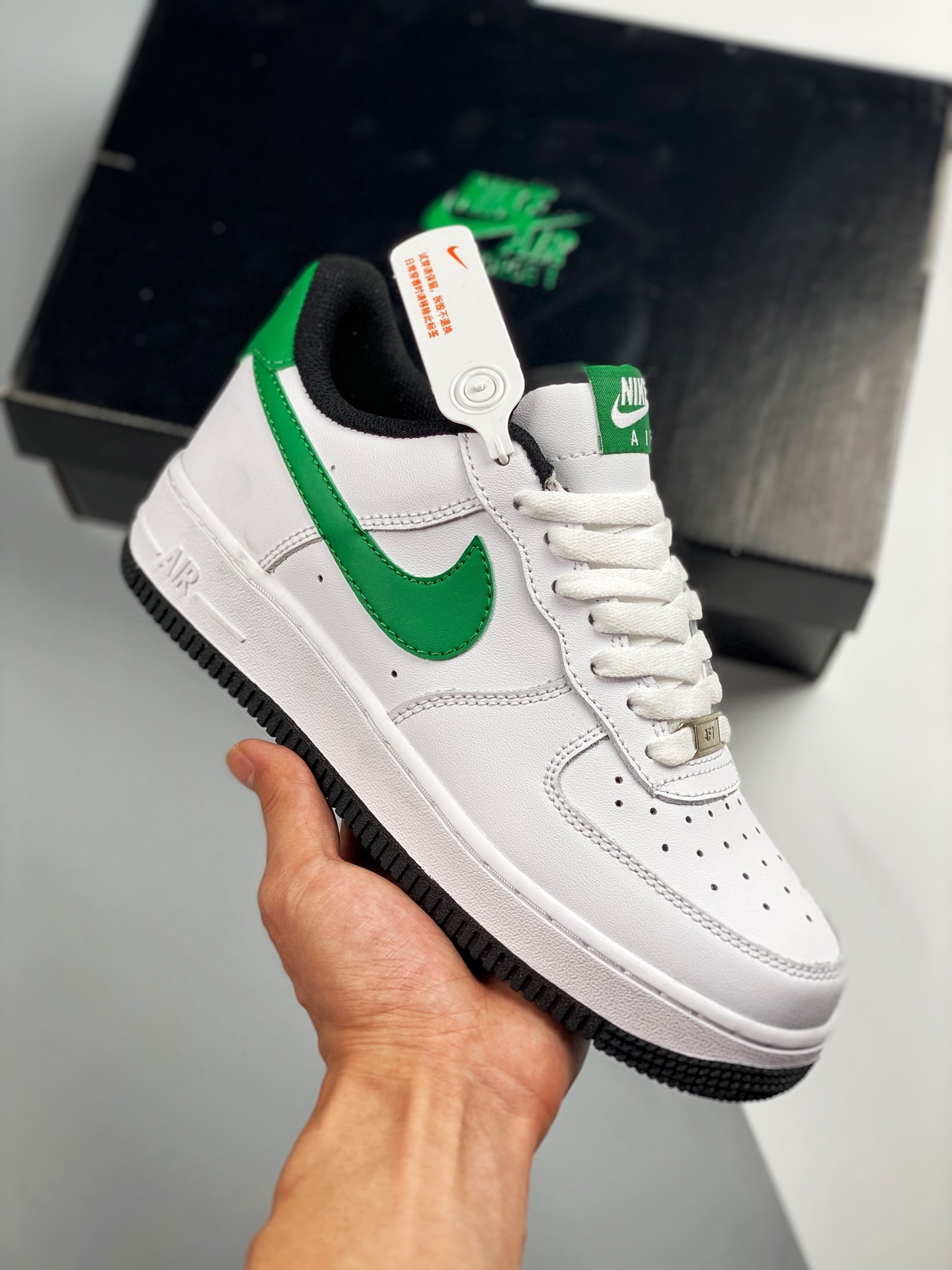 Nike Air Force 1 blanco/verde, nivel original, horma original y plantilla original, crea un estilo auténtico de Air For…