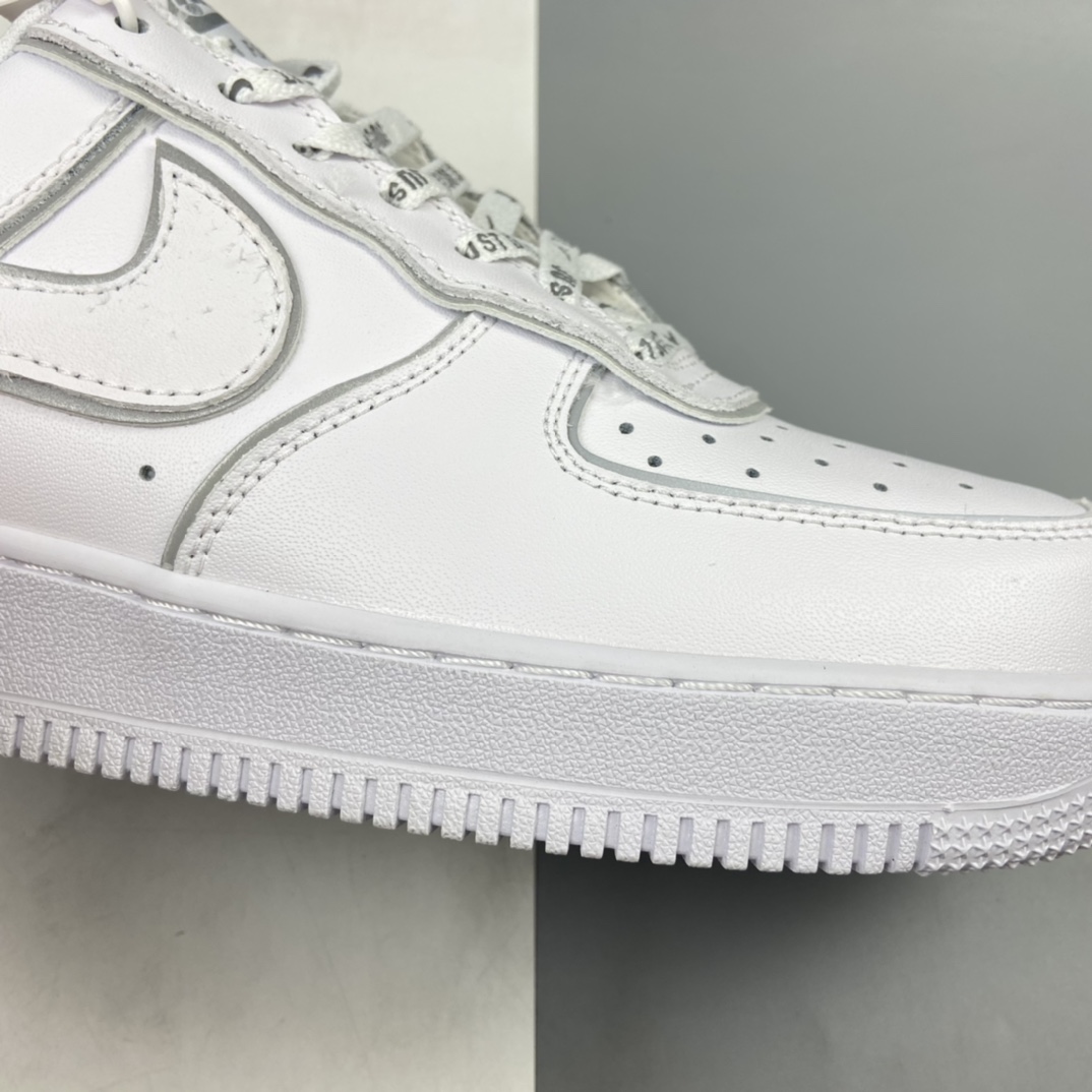 P280 Stussy x Nike Air Force 1 Low 斯图西联名 白炫彩反光空军一号低帮休闲板鞋 BQ6246-019