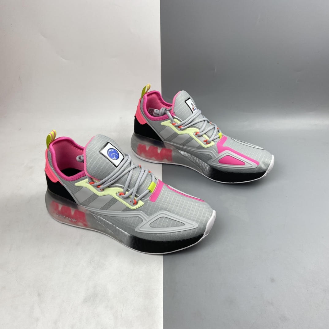 P220 Ad ZX 2K Boost 网纱针织呼吸面套脚休闲运动慢跑鞋 FY5695