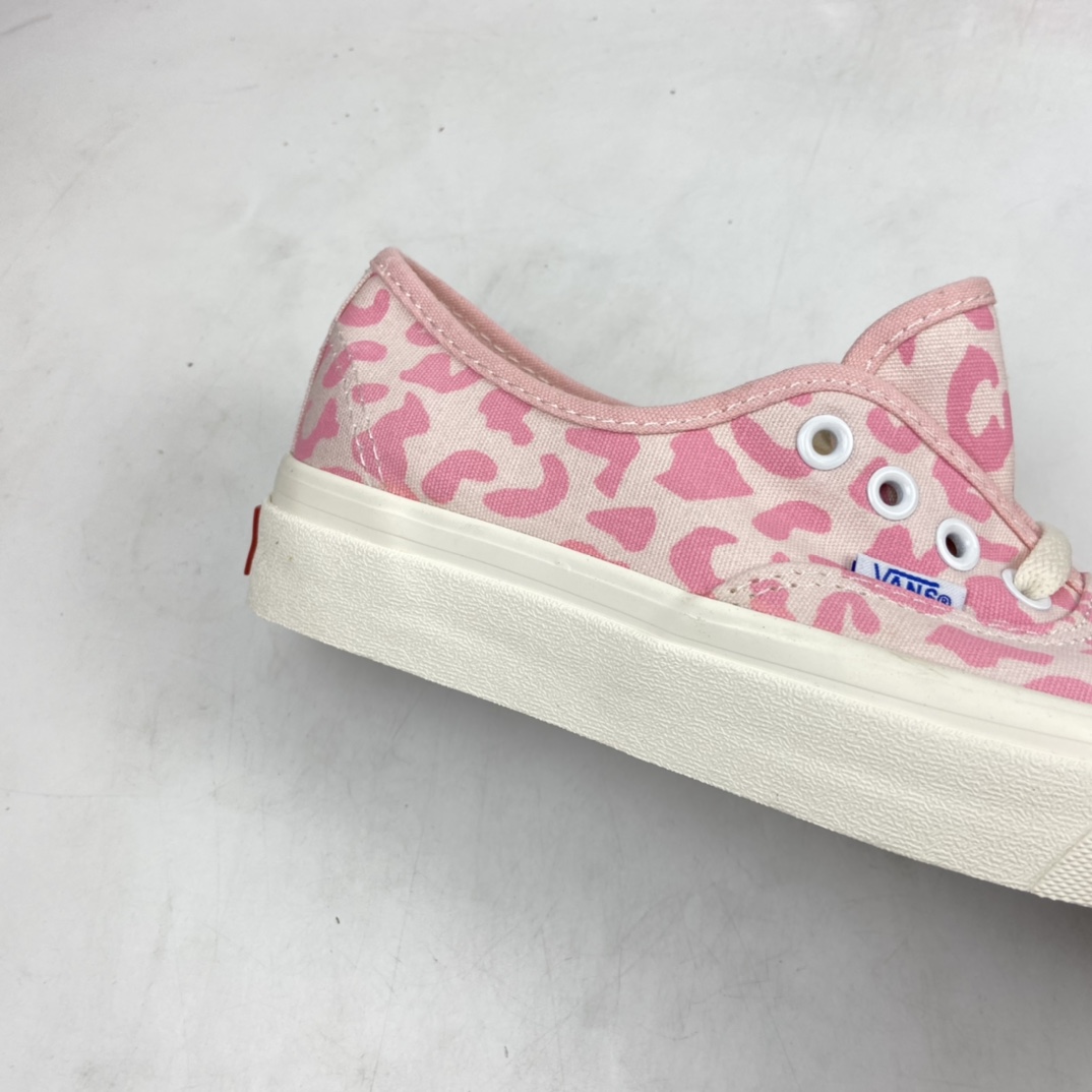 P130 Vans Vault OG Authentic LX 粉色豹纹 高端支线硫化帆布低帮休闲板鞋 VN0A38GRR89