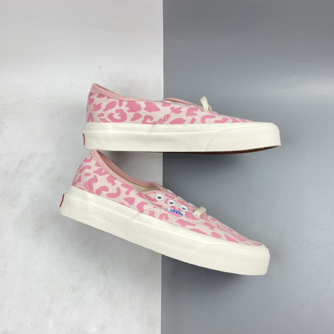 P130 Vans Vault OG Authentic LX 粉色豹纹 高端支线硫化帆布低帮休闲板鞋 VN0A38GRR89