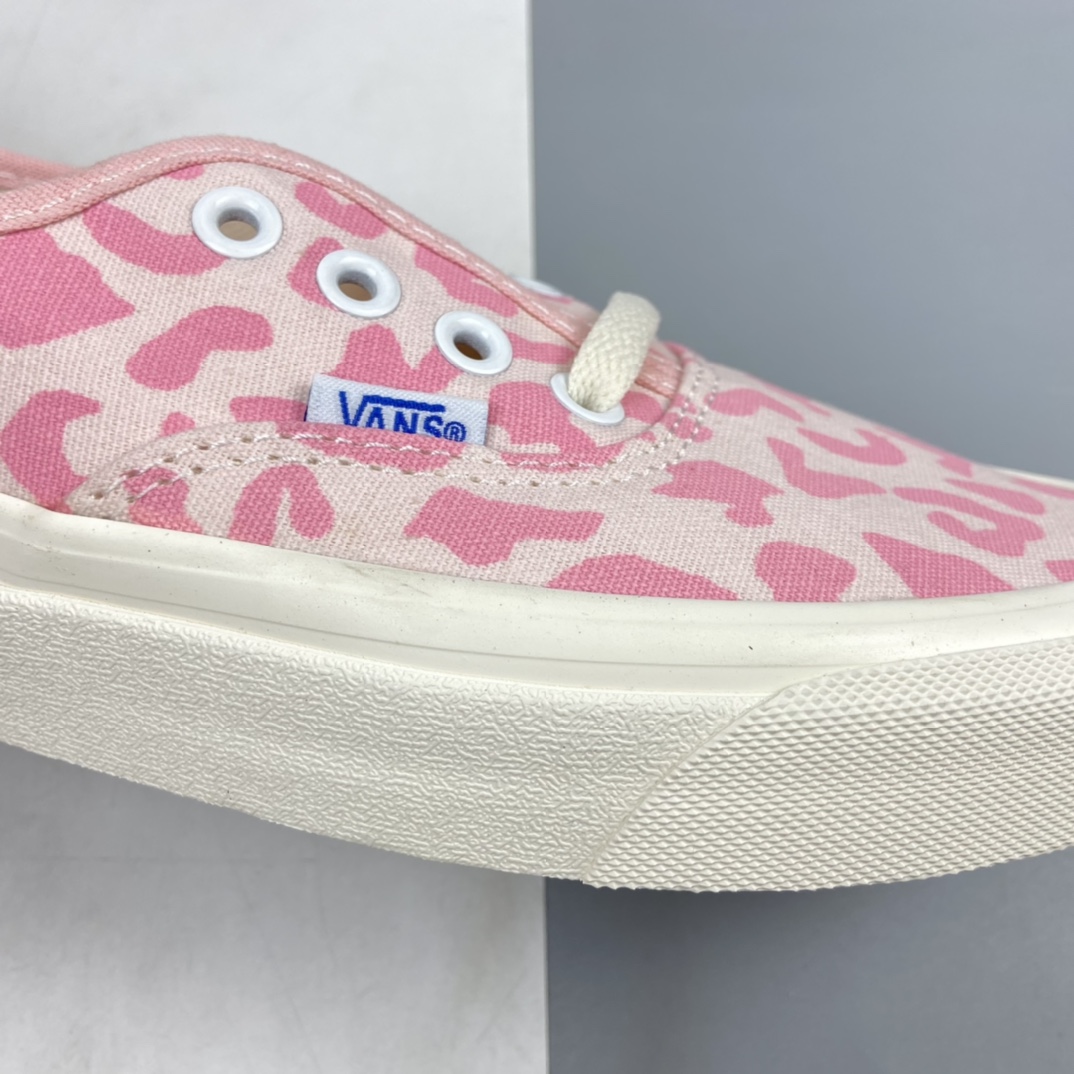 P130 Vans Vault OG Authentic LX 粉色豹纹 高端支线硫化帆布低帮休闲板鞋 VN0A38GRR89