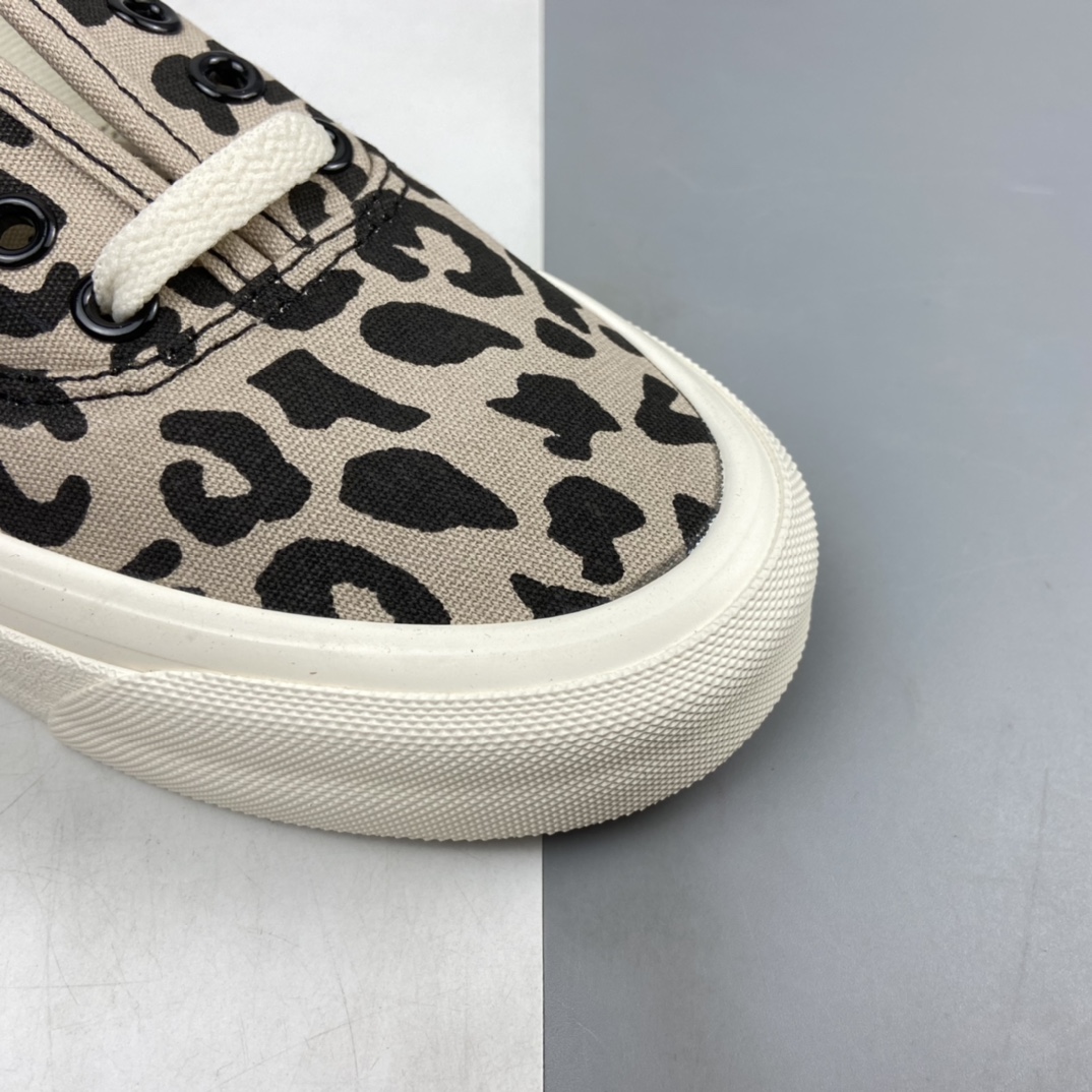 P130 Vans Vault OG Authentic LX 灰色豹纹 高端支线硫化帆布低帮休闲板鞋 VN0A38YYB89