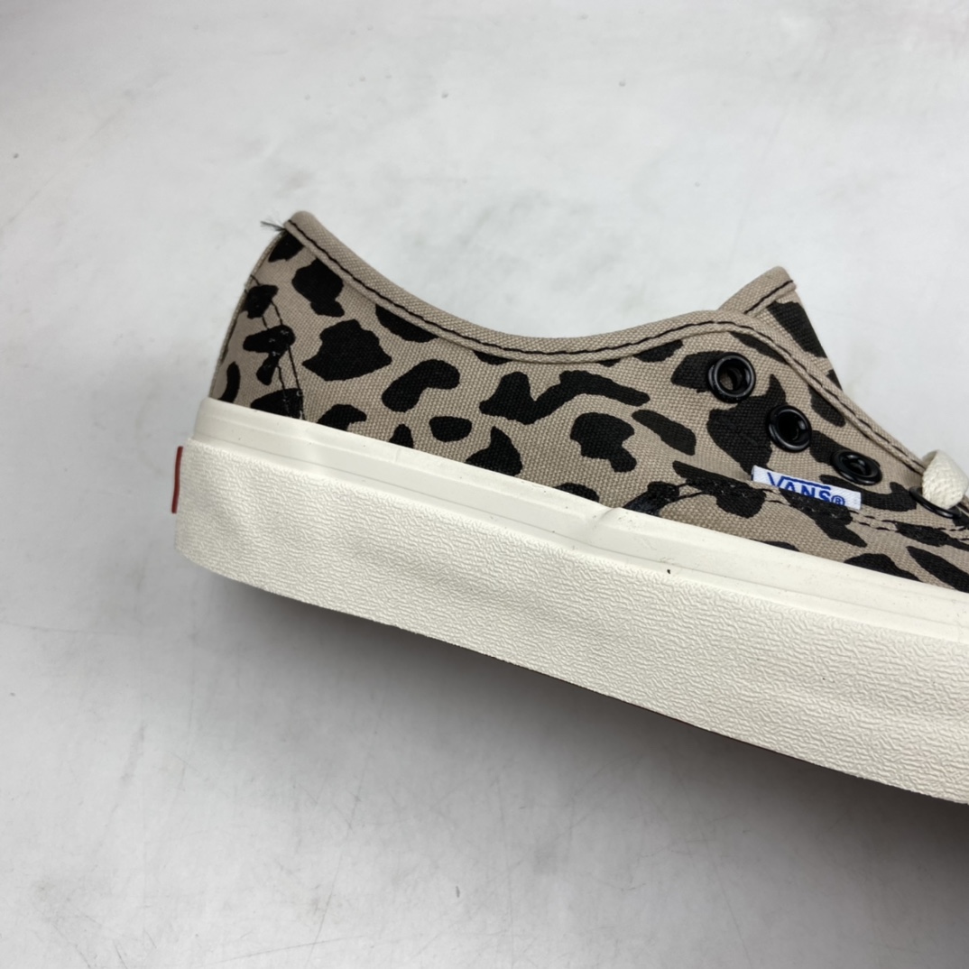 P130 Vans Vault OG Authentic LX 灰色豹纹 高端支线硫化帆布低帮休闲板鞋 VN0A38YYB89
