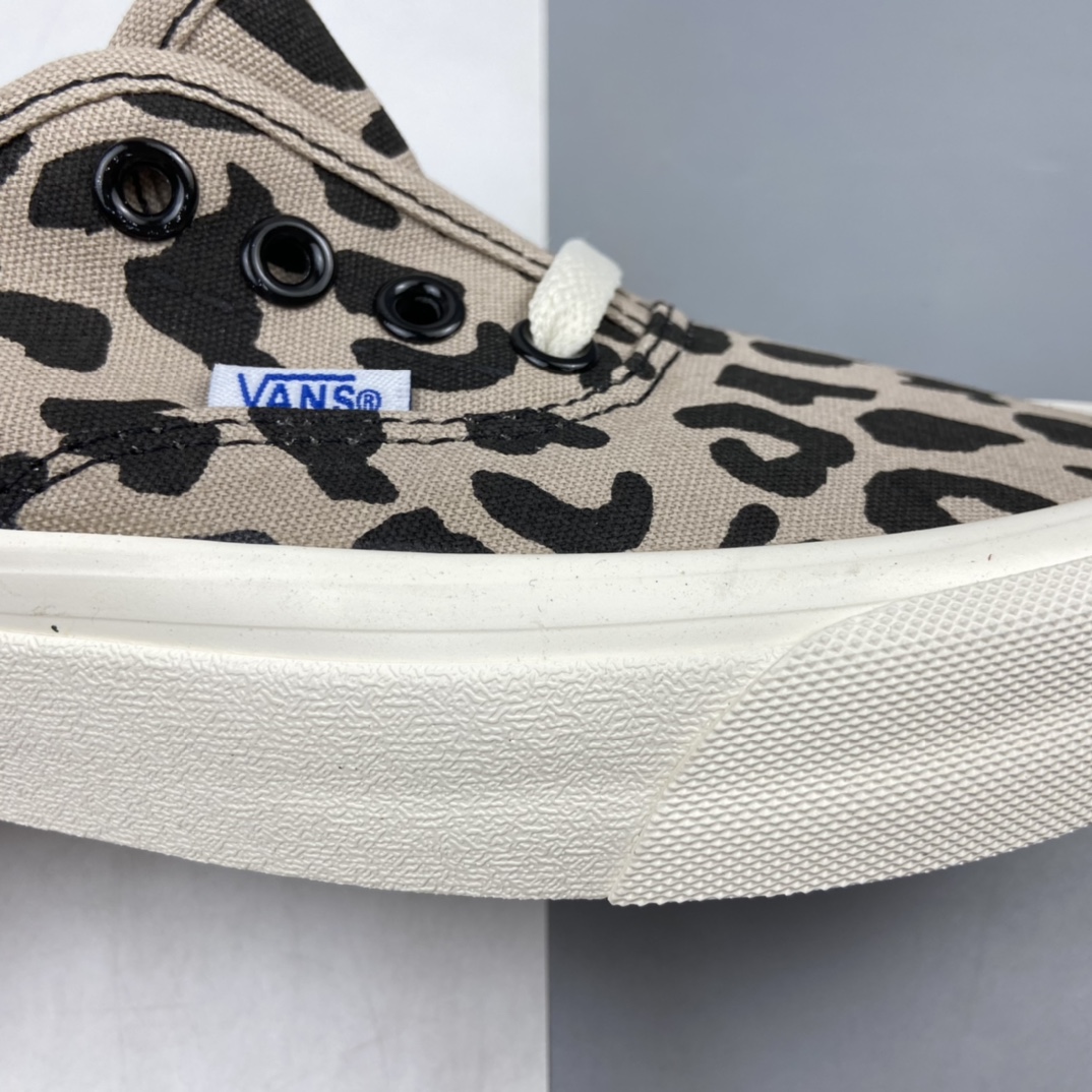 P130 Vans Vault OG Authentic LX 灰色豹纹 高端支线硫化帆布低帮休闲板鞋 VN0A38YYB89