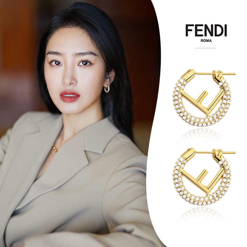 Fendi Joyas Pendiente Al por mayor
 Incrustados con diamantes 925 plata