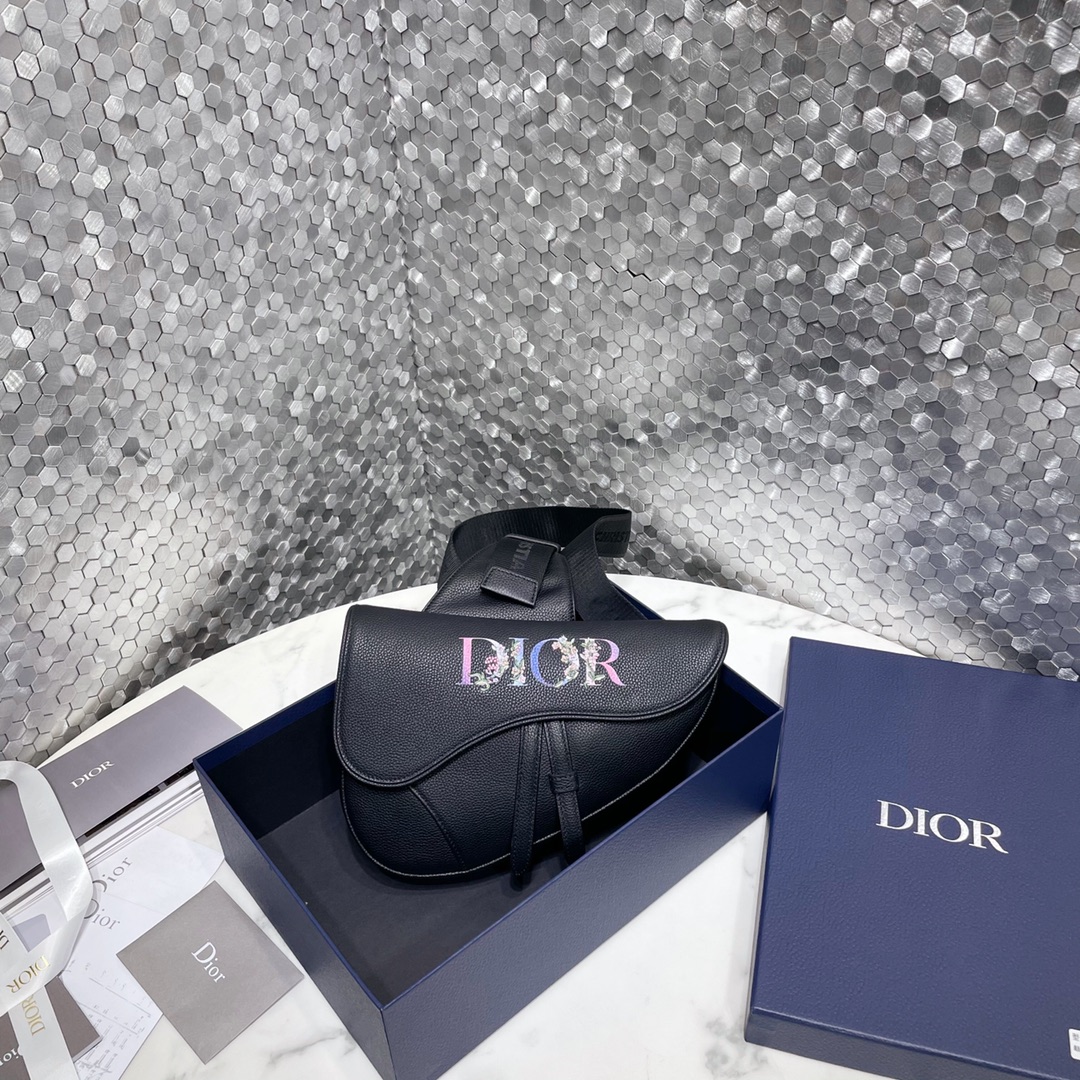 Where can I buy
 Dior Wholesale
 Saddle Bags Black Embroidery Cowhide
