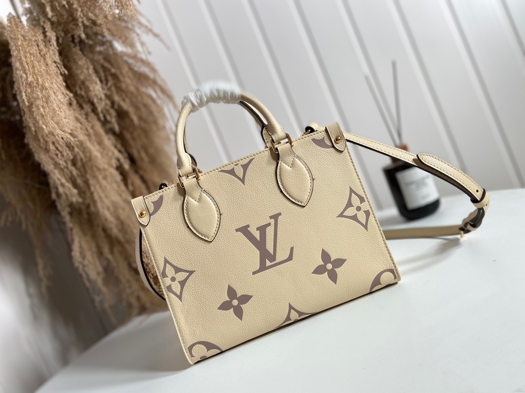 Louis Vuitton LV Onthego Handbags Tote Bags White Empreinte​ Mini M45654