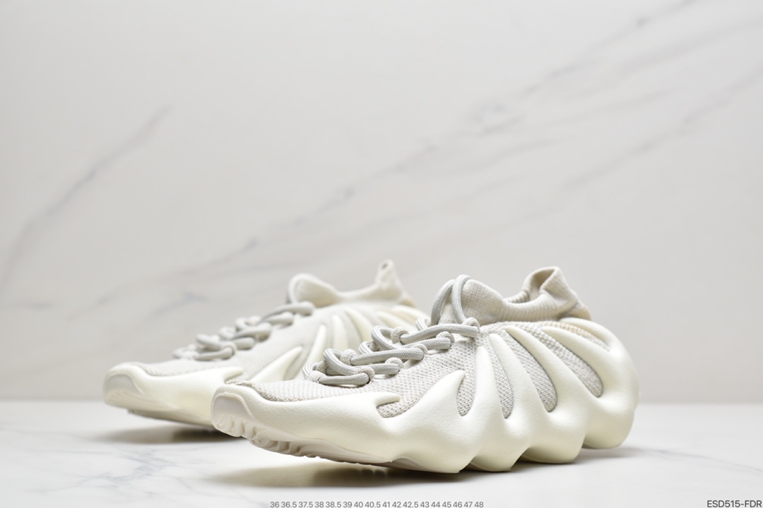 420  AD 阿迪Yeezy 450 ” Cloud White ” 侃爷椰子 贾斯丁比伯同款 编织袜套鞋 H68038