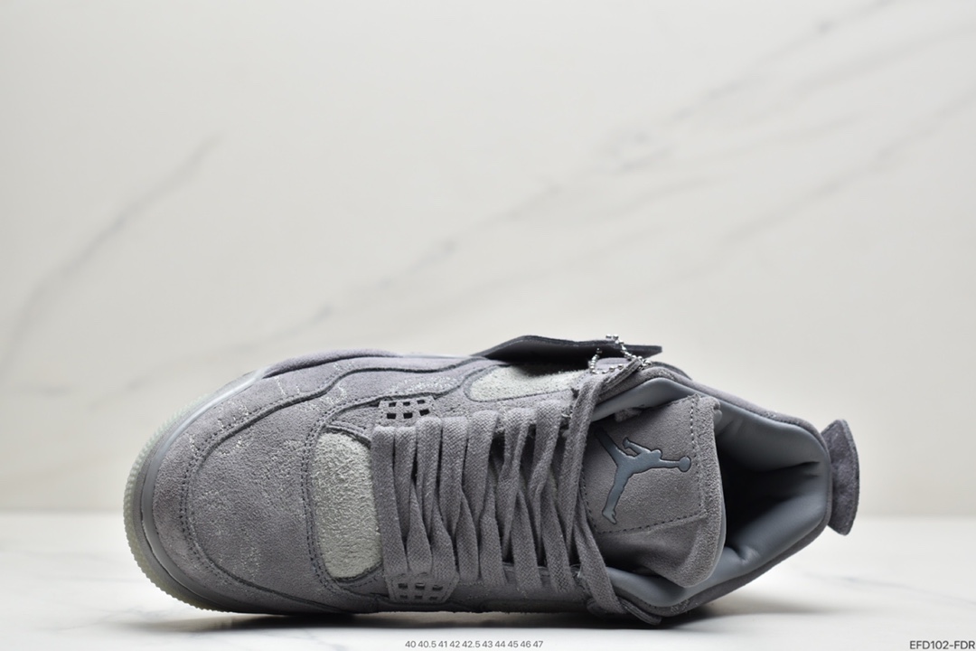 400  Air Jordan 4 X Kaws 灰麂皮翻水经典 930155-001