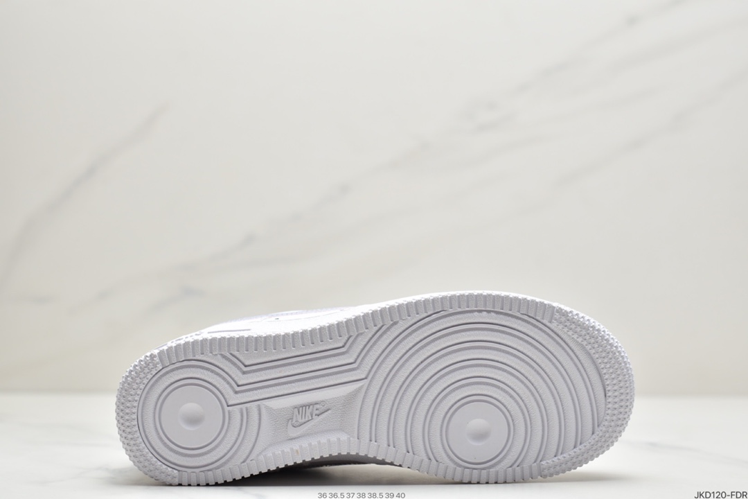 160 耐克Nike Air Force1’ 07 蓝粉双钩原楦头原纸板CW1574-100