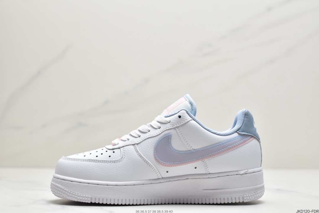 160 耐克Nike Air Force1’ 07 蓝粉双钩原楦头原纸板CW1574-100