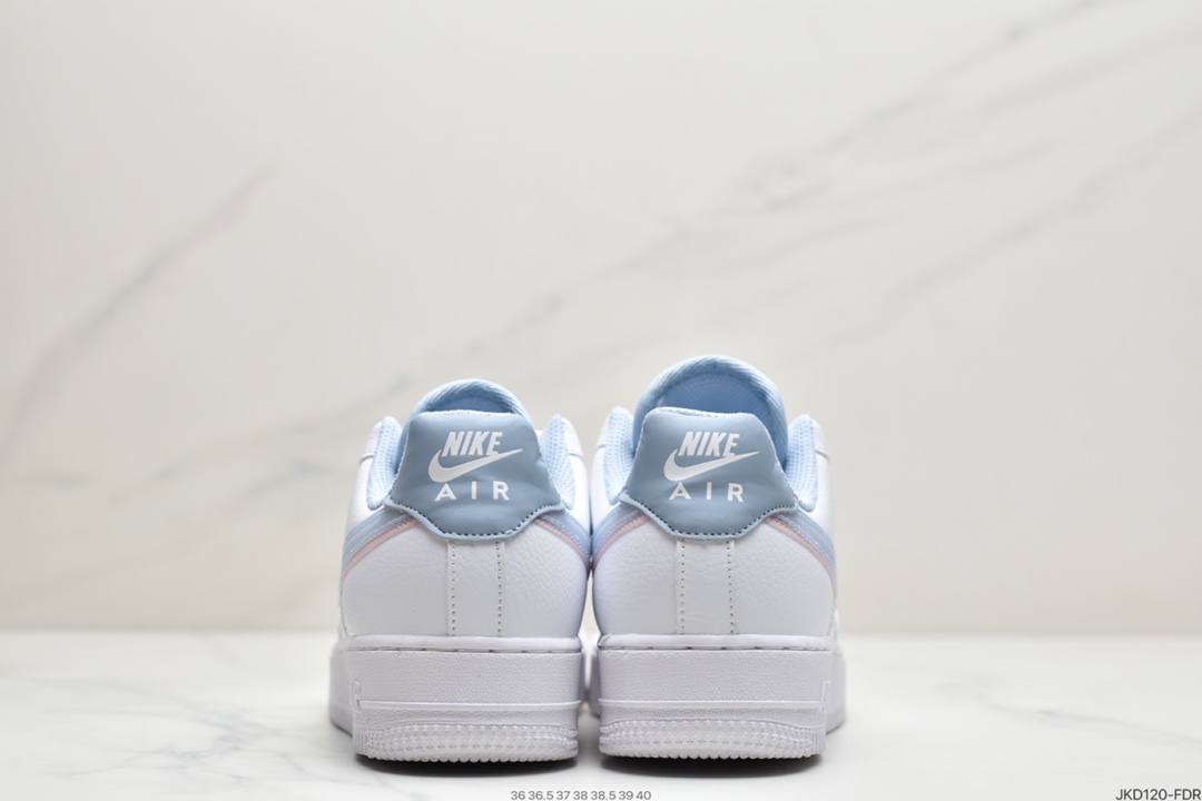 160 耐克Nike Air Force1’ 07 蓝粉双钩原楦头原纸板CW1574-100