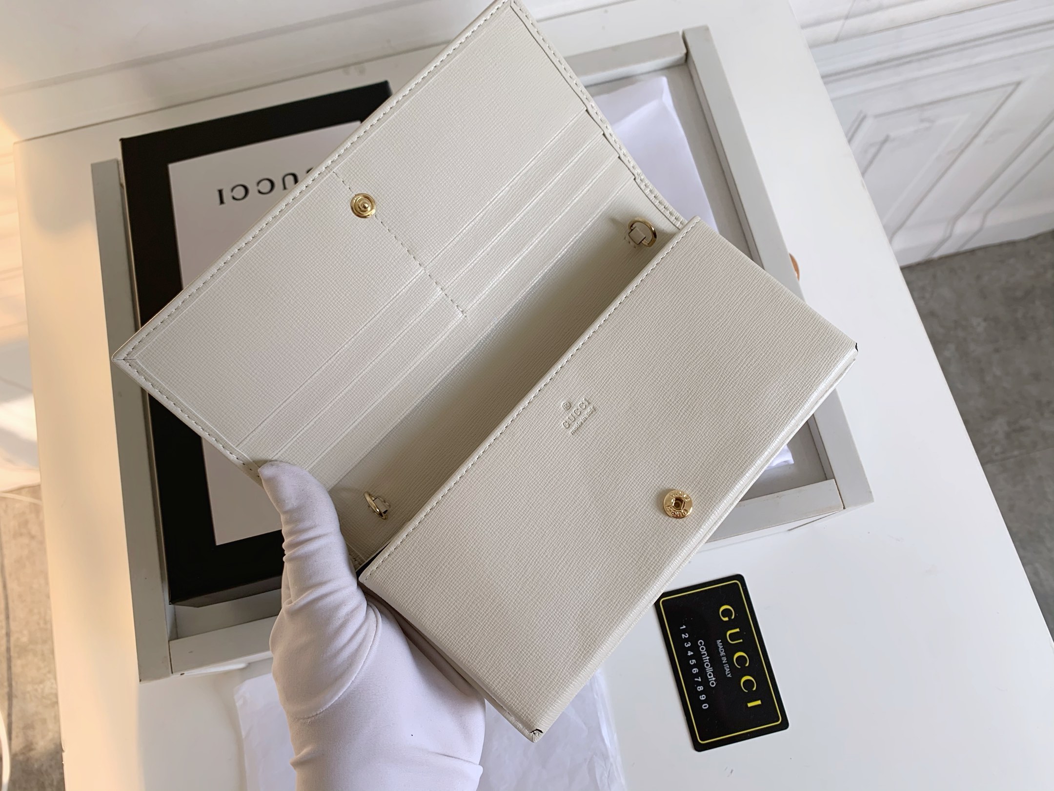 Gucci 1955馬衔扣カードケース GG Supreme