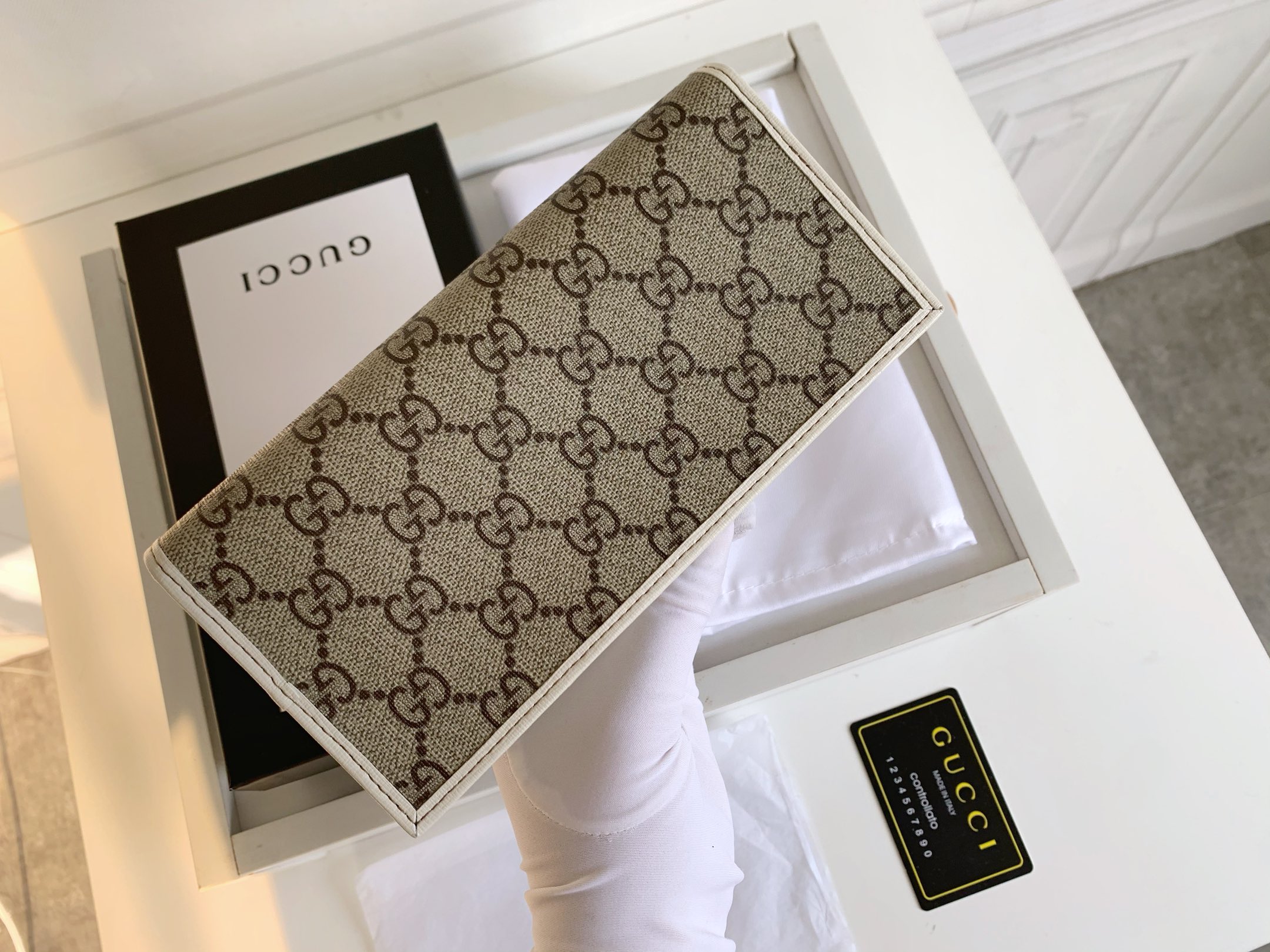 Gucci 1955馬衔扣カードケース GG Supreme