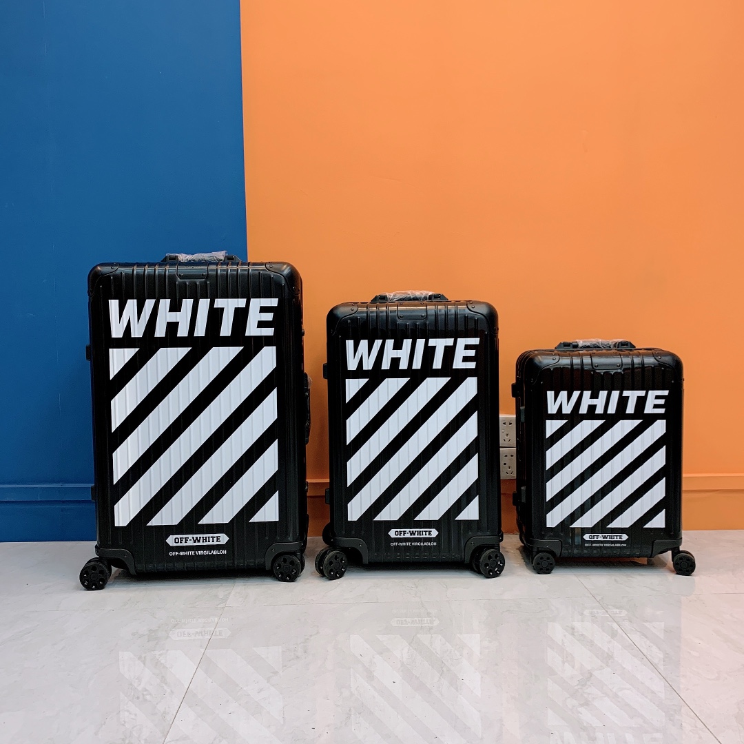 Off White Luggage Duffel Case, High-End Aluminum Suitcase, 20/26/30 Inch 5 i1620551173 6261 4