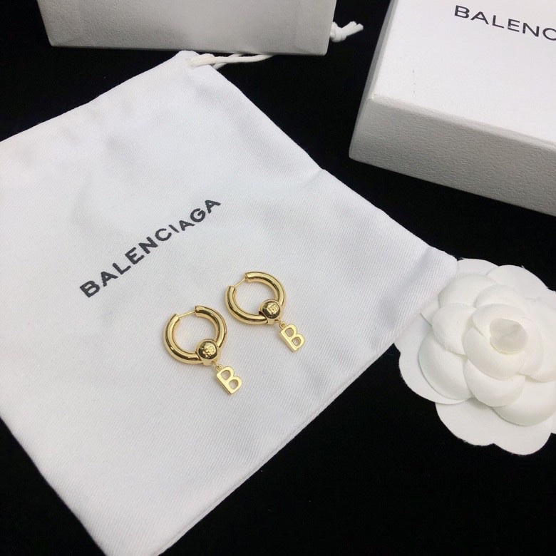 Balenciaga Joyas Pendiente Amarillo Latón