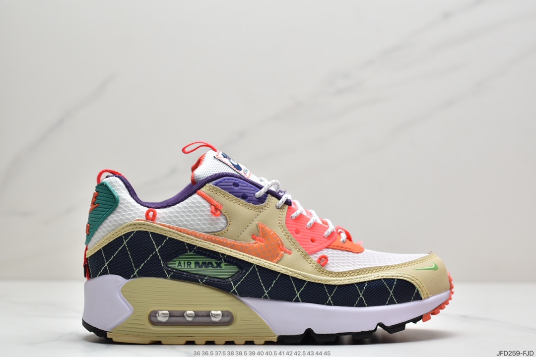 170  耐克NIKE AIR MAX90 FlyEase MAX90经典款复古缓震气垫跑步鞋  CJ0611-101