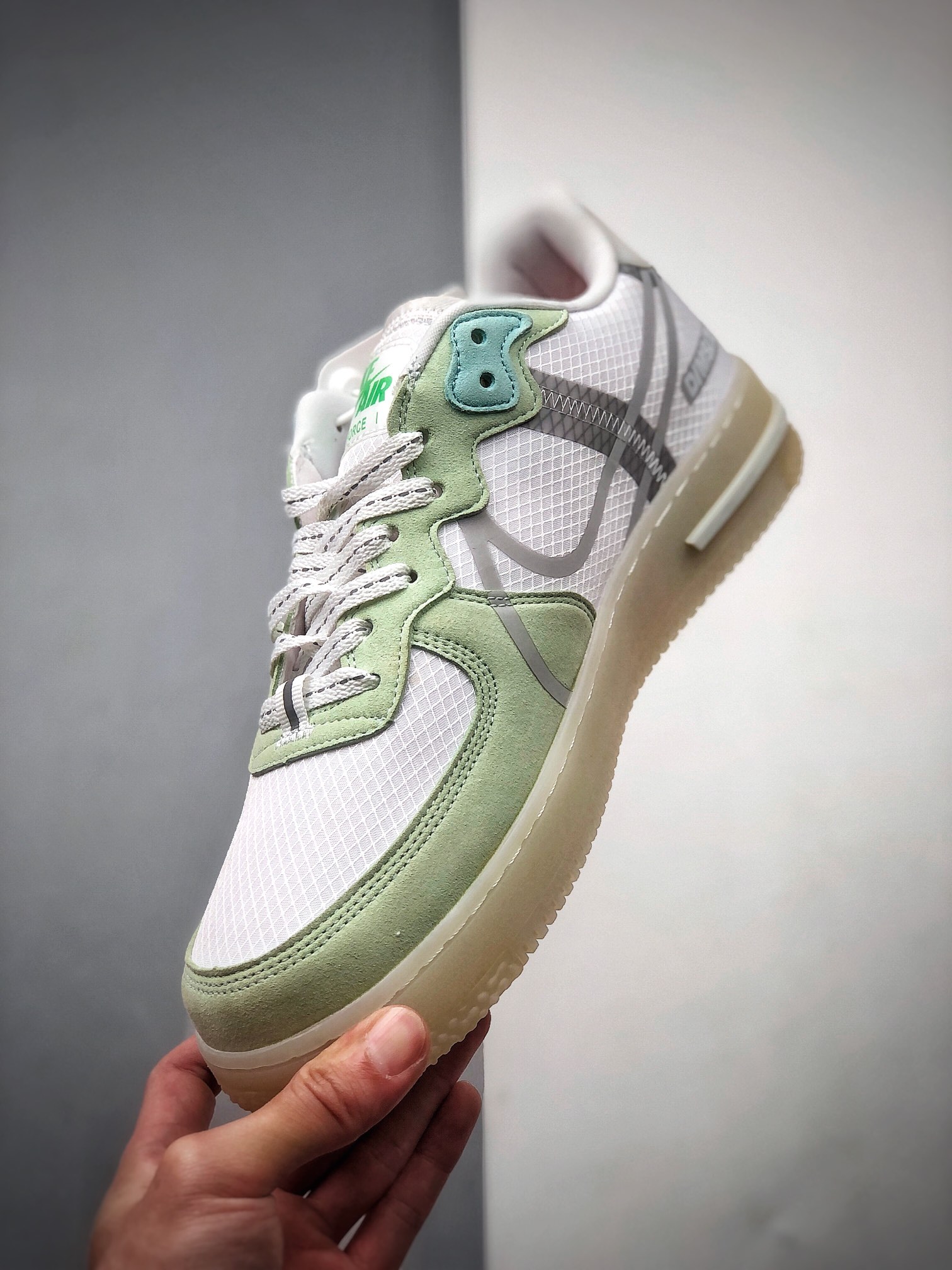 200  Air Force 1 React QS 解析绿夜光底 反光勾 CQ8879-111