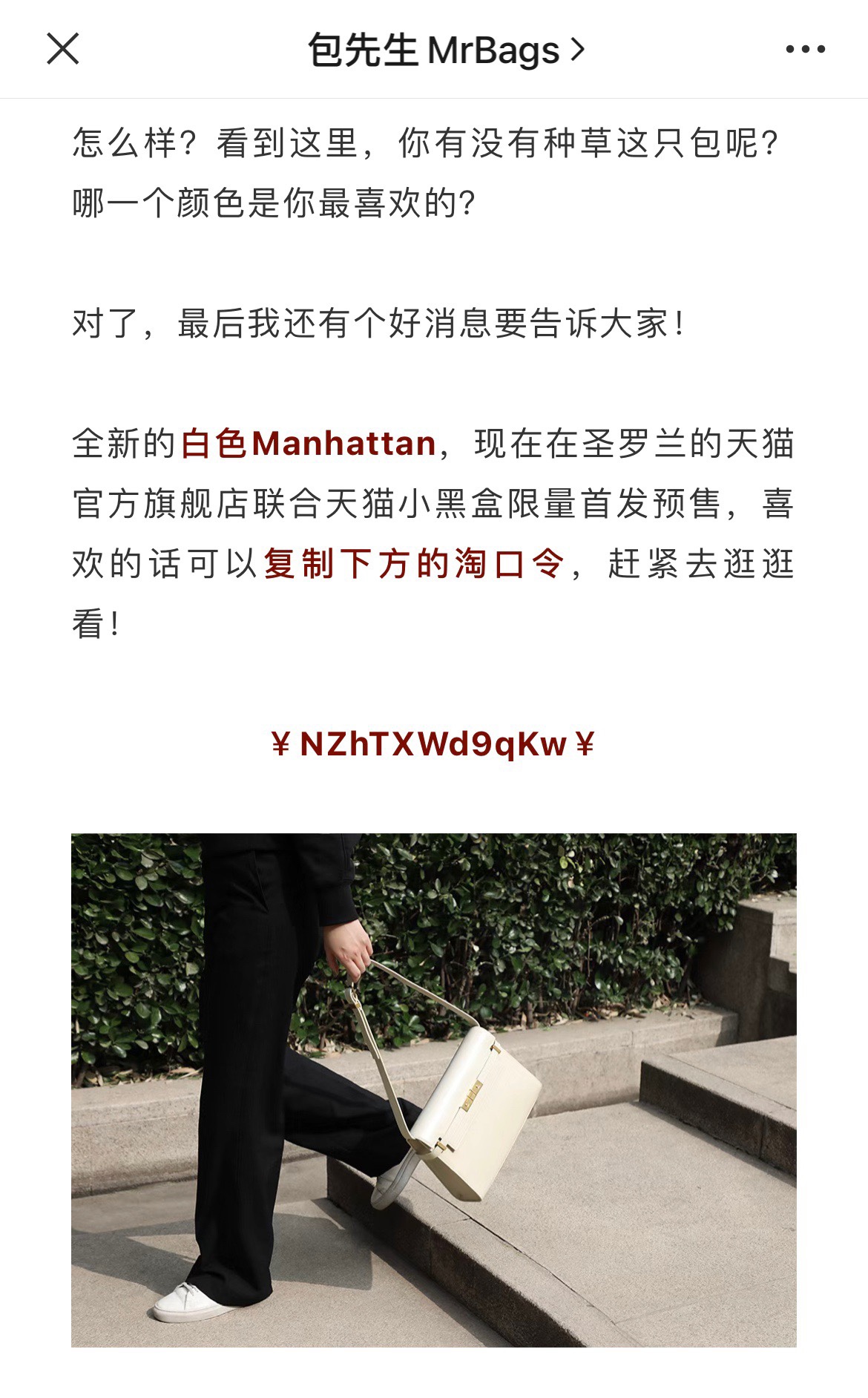 Ysl 𝑴𝒂𝒏𝒉𝒂𝒕𝒕𝒂𝒏 29CM曼哈顿法棍包 579271白色牙签纹金扣