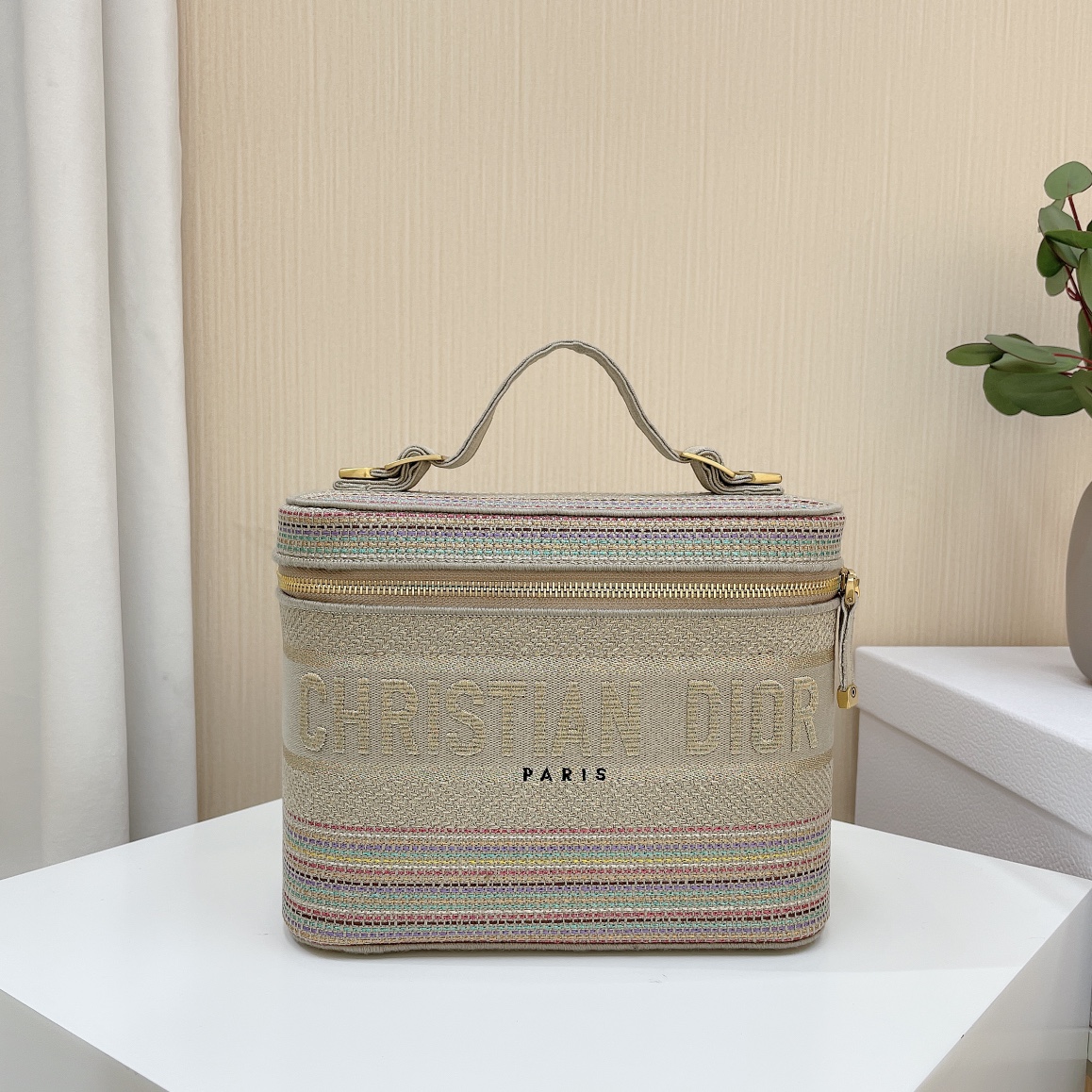 Embroidered Cylinder Cosmetic Bag Toiletry Bag Storage Bag
