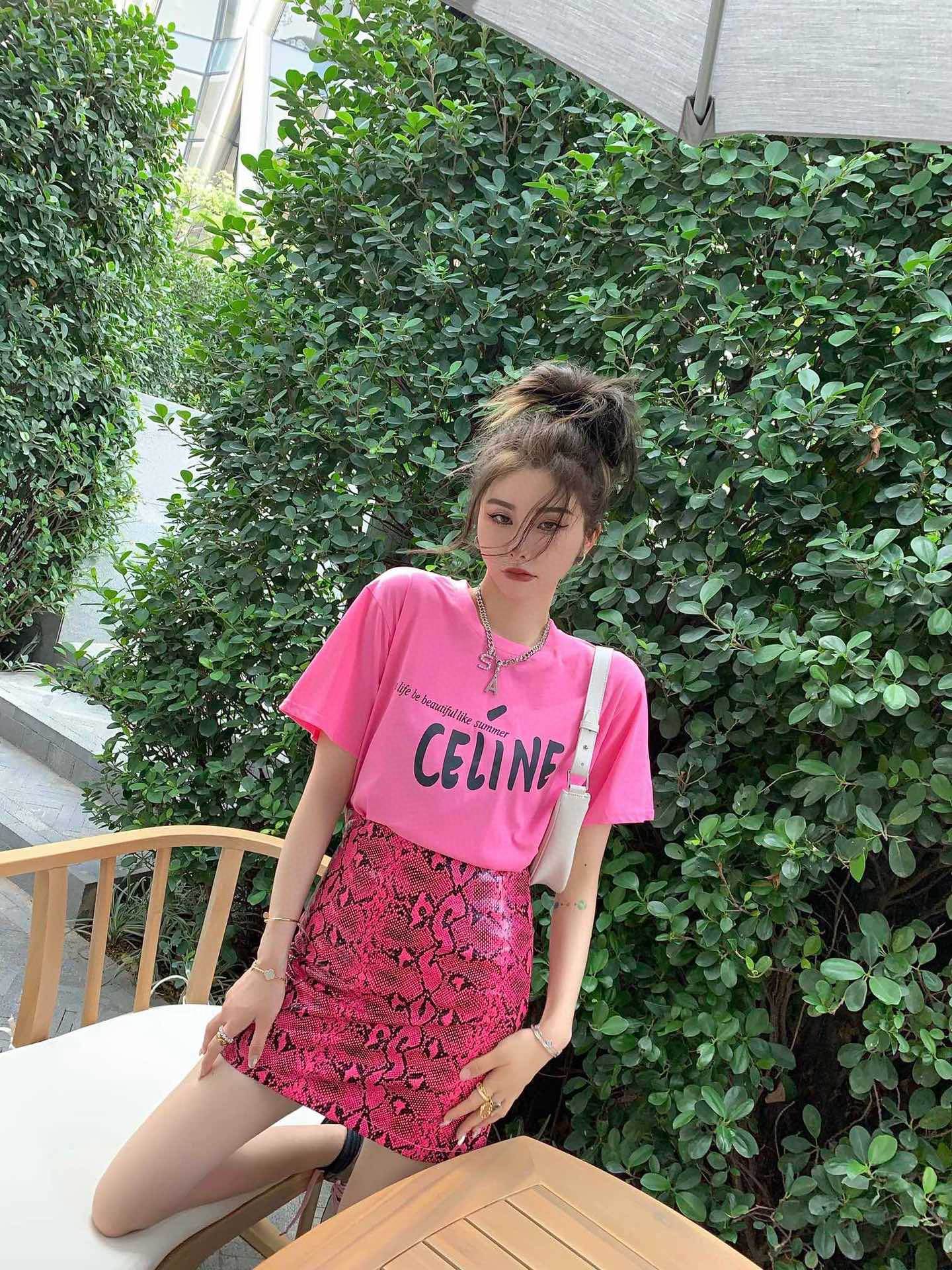 ️celine印花字母T鳄鱼包裙套装